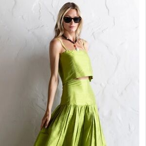 Julia Amory Circle Top Chartreuse